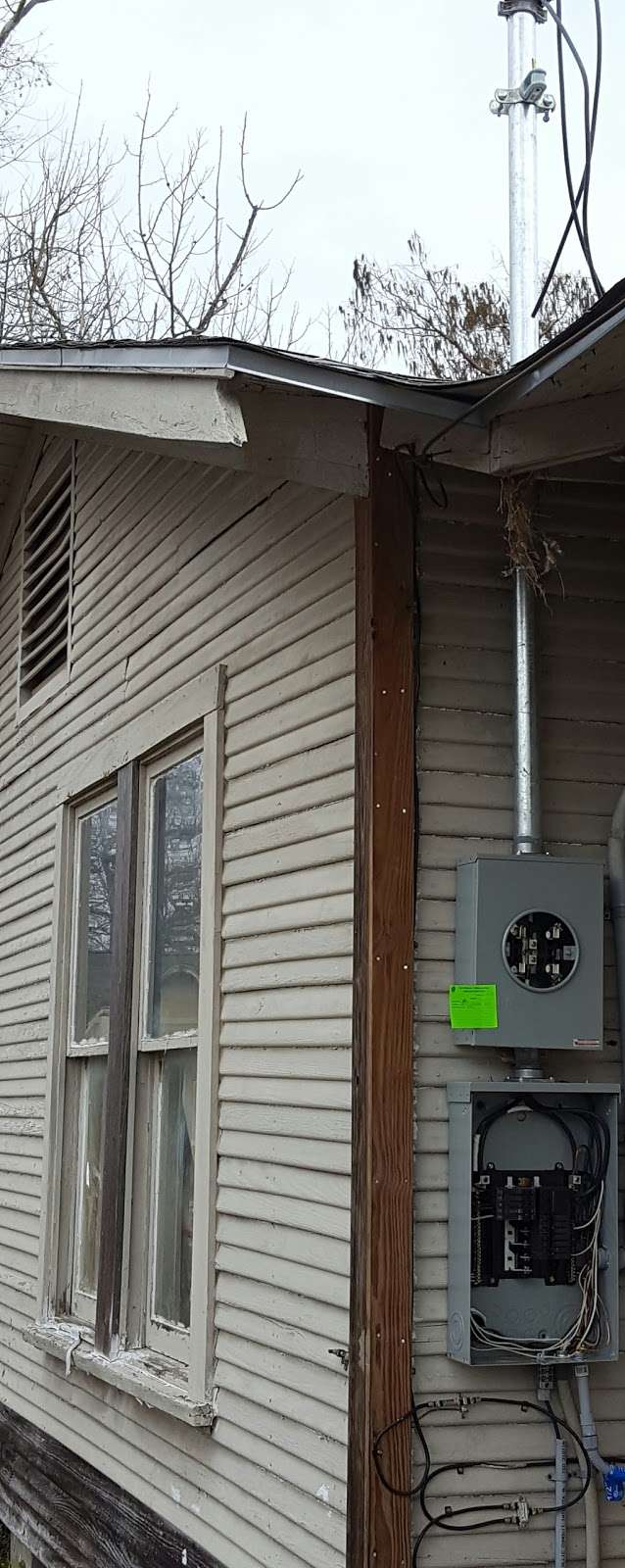Open residential panel and meter socket during a service upgrade